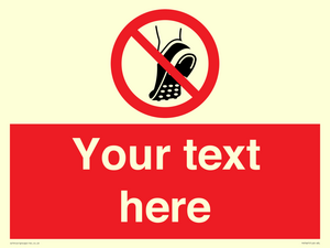 Custom prohibition Do not wear metal studded footwear